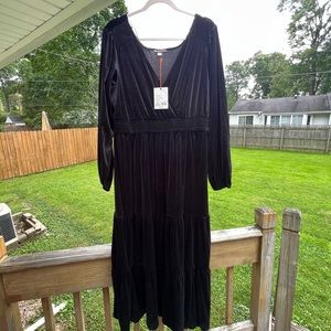 Velvet maxi dress NWT XL